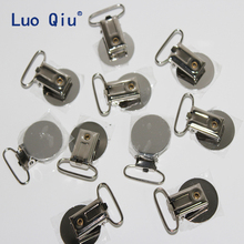 50 pcs/lot 1'' 25mm Round Top Metal Sliver Baby Dummy Pacifier Clips Garment Enamel Round Shape Suspender Clips Holders 2024 - buy cheap