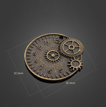 30pcs New Antique Bronze Gear Clock Jewelry Charms Pendants-DIY Necklace Bracelet Metal Fashion Accessories 35.3 mm X 32.2 mm 2024 - buy cheap