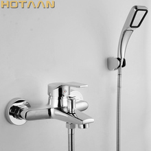Grifo de ducha montado en la pared, accesorio de baño, bañera, manual, mezclador de YT-5339, acabado cromado pulido, envío gratis 2024 - compra barato
