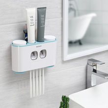 Automatic Toothpaste Dispenser 4 Toothbrush Holder Bathroom Wall Mount Washing Sets Toothpaste Squeezer Artifact Toothbrush Rack 2024 - compre barato