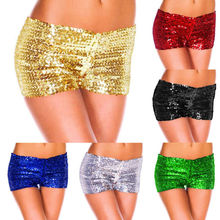 Sexy Women Mini Shorts Glitter Sequin Stretchy Costume Dance Party Club Shorts Summer 2019 New 2024 - buy cheap