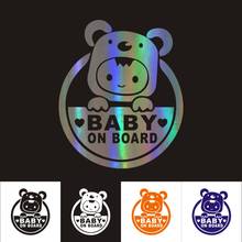 Car Stickers 13CM*15CM Baby on Board Car Motorcycles Decal Decoration 3D Reflective Decal Car Styling Custom Sticker 2024 - buy cheap