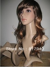 Alta calidad realista maniquí de mujer de plástico cabeza de tonto con pelo Beaytiful maniquí cabeza 2024 - compra barato