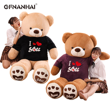 1pc 80/100cm Cute I LOVE YOU Dressing Teddy Bear Plush Toy kawaii Animal Bears Dolls Stuffed Pillow Children Girls Birthday Gift 2024 - buy cheap