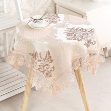 2018 creative polyester table cloths covers for table dining room decor lace edge rectangular table cloth home hotel textile dec 2024 - buy cheap