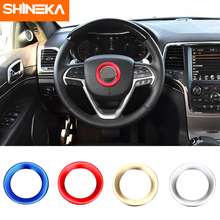 SHINEKA Interior Mouldings For Jeep Grand Cherokee 2014-2016 Steering Wheel Center Cover Trim Ring Sticker For Grand Cherokee 2024 - buy cheap