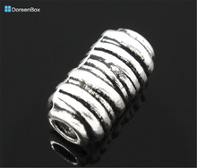 Doreen Box hot- 50 серебряный цвет, веревка, искусственные бусины 11x6 мм (B05997) 2024 - купить недорого