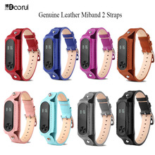 BOORUI  Genuine Leather Miband 2 Strap Colorful mi band 2 Accessories Smart Wrist Strap for xiaomi mi band 2 smart braclets 2024 - buy cheap
