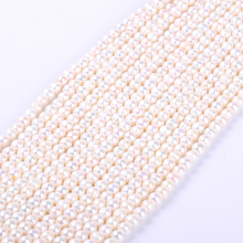 1pack/lot A high quality 7-8mm round white Thread punch natural freshwater pearl beads jewelry making for necklace & bracelet 2024 - buy cheap