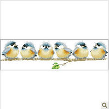 Посылка для вышивания бесплатная доставка наборы для вышивки крестиком 6 птиц животных Sing 00133 2024 - купить недорого