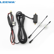 LEEWA 1 conjunto Conector F Plug Digital Do Carro Auto Antena Do Carro Antena de TV com Amplificador Booster Embutido # CA909 2024 - compre barato
