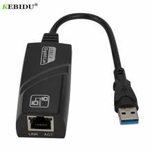 Проводной адаптер KEBIDU с USB 3,0 на Gigabit Ethernet RJ45 LAN (10/100/1000) Мбит/с, сетевая карта Ethernet для ПК, оптовая продажа 2024 - купить недорого