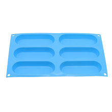 6 Holes FDA Silicon Oval Cake Mold 4 Colors Environmental DIY Baking Tools Ice Cream Tray Cube Kitchen Chocolate Molds 2024 - buy cheap