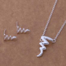 Conjuntos de joyas bañadas en plata, conjunto de joyas de plata dancing snake bbeautiful pendiente collar/CVIAVYCK 2024 - compra barato