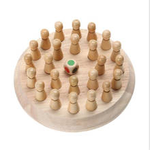 Early childhood toys Kids Wooden Memory Match Stick Chess Game Children Early Educational 3D Puzzle toys Color Memory C 2024 - buy cheap