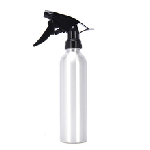 Alta qualidade 1pc 250ml prata/preto spray garrafa de água de alumínio alto grau gatilho ferramenta cabeleireiro para salões cabelo 2024 - compre barato