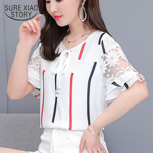 Plus size 4XL O-Neck Bow Shirts Blusas blouse shirt women summer blouses ladies tops chiffon petal sleeve casual loose 4003 50 2024 - buy cheap