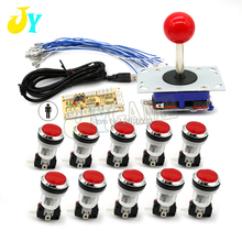 One Player Arcade Zero Delay Kit USB Encoder To PC ZIPPY Joystick + 5V LED Illuminated Chrome-plated Push Buttons 2024 - buy cheap