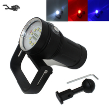 Professional dive light underwater photography diving flashlight CREE XM-L2 LED white red blue light video linterna 2024 - купить недорого