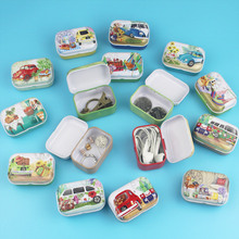 32Pc Cute Garden Cat Small Metal Storage Box Mini Outdoor Travel Tin Jewelry Storage Box Zakka Girl Favor Household Iron Box 2024 - buy cheap