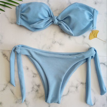YICN Blue bikinis 2019 new swimwear women swimsuit beach bathing suit maillot de bain femme biquini sexy brazilian bikini set 2024 - buy cheap