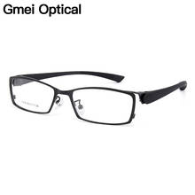 Gmei Optical Men Titanium Alloy Eyeglasses Frame for Men Eyewear Flexible Temples Legs IP Electroplating Alloy Spectacles Y1976 2024 - buy cheap