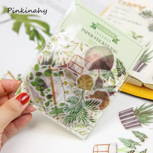 40-50 Pcs Creative Daily Life Green Plants Cats memo pad planner sticky note paper sticker kawaii stationery pepalaria office 2024 - buy cheap