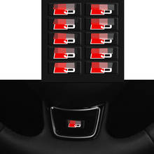10 шт 3D Стикеры Автомобиля Знак концентратор Шапки рулевого управления наклейка для колес для Audi S линии Q7 B6 S3 S4 A3 A4 A4L A6 A6L A7 A8 Q3 Q5 укладки 2024 - купить недорого