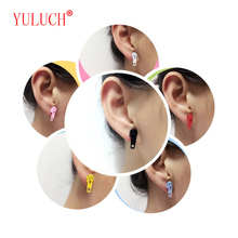 YULUCH-pendientes de aleación de zinc con cierre de cremallera para mujer, accesorios de joyería pop exagerados, 6 colores, regalos especiales 2024 - compra barato