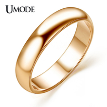 UMODE-anillo de compromiso de tamaño completo para mujer, sortija de boda, oro rosa, oro blanco, aleación de Zinc de Color, joyería de lujo AJR0097 2024 - compra barato