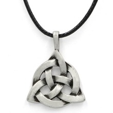 Nostalgia Viking Triquetra Trinity Knot Norse Necklace Irish Scandinavian Pewter Pendant Rope Chain Women Men Amulet Jewelry 2024 - buy cheap