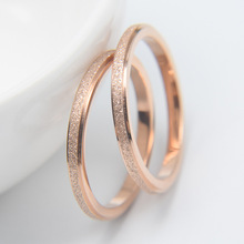 Anillo de acero inoxidable para mujer, sortija Simple de 2 mm de ancho, dedo rosa, Color oro, regalo de joyería para niña 2024 - compra barato