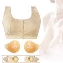 Protese mama de silicone em forma de longa 5 embutida, ereção pós-operacional, sem anel de aço, sutiã fino, capa protetora grossa feminina d30 2024 - compre barato