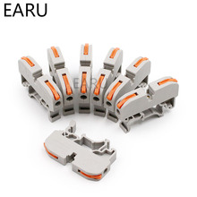 10Pcs 1 Pin Din rail Universal compact wire wiring connector conductor terminal block with lever 2024 - buy cheap