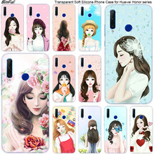 Горячая Милая кукла-девочка мягкий силиконовый чехол для телефона Huawei Honor 20 20i 10 9 8 Lite 8X 8C 8A 8S 7S 7A Pro View 20 Модный чехол 2024 - купить недорого