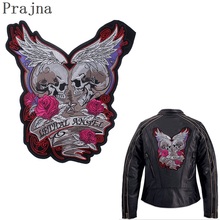Prajna Skull Patch Big Rock Motorcycle Patch Stalker Rose Wings Iron On Ironing Embroidered Biker Patches For Clothes Jacket DIY 2024 - buy cheap