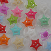100 Pcs Mixed Star Kids Acrylic Shank Buttons Fit Sewing 14mm PT58 2024 - buy cheap