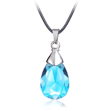 Популярное металлическое ожерелье из аниме «Сан-меч» онлайн, кулон Yui's Heart с синими кристаллами, аксессуары для косплея, ювелирные изделия, Прямая поставка 2024 - купить недорого