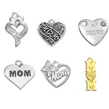 50PCS Heart Letter Dangle Jewelry MOM Message Words Charm For Bracelet Findings Accessories DIY Jewelry 2024 - buy cheap