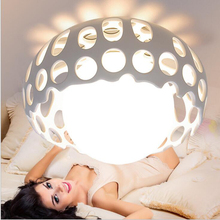 Лампа для спальни, смоляная потолочная лампа для прохода, балкона, индивидуальная лампа для крыльца, круглый потолочный светильник для гостиной, светодиодная осветительная арматура 2024 - купить недорого