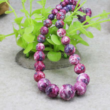 Collar de Torre púrpura para mujer, cadena de piedras de río, flor de lluvia, arcoíris, 6-14mm, regalos de joyería para niña y mujer, 18 pulgadas 2024 - compra barato