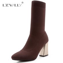 Lsewilly sapato feminino de cano curto, calçados de meia panturrilha com cadarço, na moda, preto, e123 2024 - compre barato