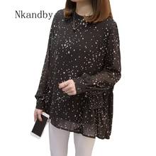 Plus size Women Tops and Blouses 2020 Spring Autumn Star Printing Chiffon Shirts oversize Loose Long sleeve Blusas Femininas 2024 - buy cheap