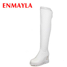 ENMAYLA Big Size 34-44 New Wedges High Heel Platform Boots Women Over The Knee High Boots Winter Snow Boot Ladies Long Boots 2024 - buy cheap