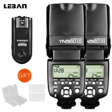 Yongnuo-Flash inalámbrico YN560III con RF-603 II, disparador de transceptor único para cámara Canon, Nikon, 2 uds. 2024 - compra barato