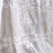 Cortina de hilo bordado europeo para ventana, cortinas transparentes de tul blanco para dormitorio, sala de estar, Rideaux Voilage Vorhang 2024 - compra barato