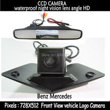 Car front View Camera + 4.3"Car front view Mirror Monitor for Benz Mercedes Vito Viano A B C E G GL SLK GLK SL R GLA CLCLA AMG 2024 - buy cheap