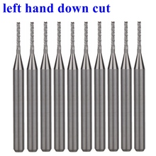 10Pcs 3.175x1.0x7.0mm left hand down cut Corn Teeth Bit PCB Mill Cutter End Mill 2024 - buy cheap