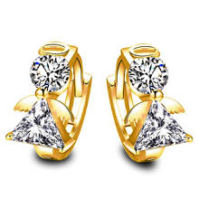 ECODAY Fashion Jewelry Angel Wings Zircon Stud Earrings for Women Brincos Ear Cuff Gold Color Earings Pendients 2024 - buy cheap