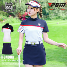 PGM Women Golf Skirt Sets Short Sleeve Slimming T-shirt Pleated Golf Tennis Skirt Summer Breathable Golf Apparel D0742 2024 - buy cheap